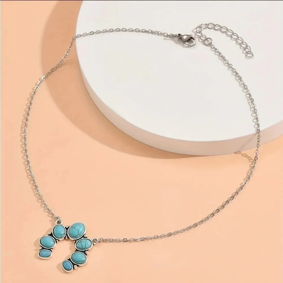 Bohemian Turquoise Silver Necklace - Picture 1 of 1